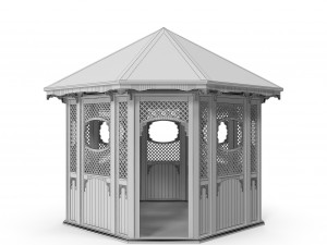 summer cabinet-gazebo for a restaurant Modelo 3D