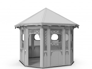 summer cabinet-gazebo for a restaurant Modelo 3D