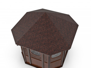 summer cabinet-gazebo for a restaurant Modelo 3D