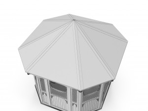 summer cabinet-gazebo for a restaurant Modelo 3D