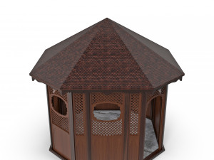 summer cabinet-gazebo for a restaurant Modelo 3D