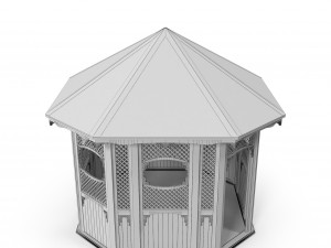 summer cabinet-gazebo for a restaurant Modelo 3D