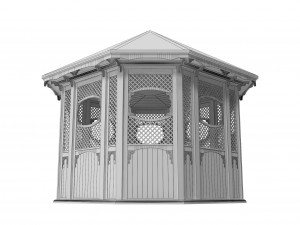 summer cabinet-gazebo for a restaurant Modelo 3D