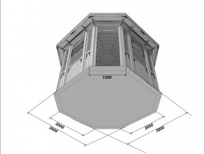summer cabinet-gazebo for a restaurant Modelo 3D