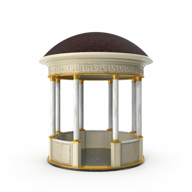 gazebo in the ancient greek classical style 3D मॉडल .c4d .max .obj .3ds .fbx .stl .blend 