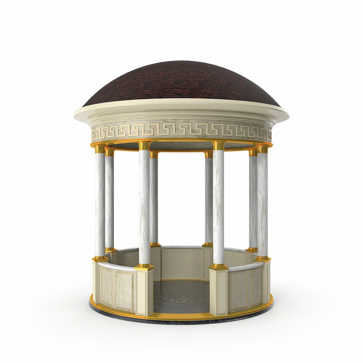 gazebo in the ancient greek classical style 3D Model .c4d .max .obj .3ds .fbx .stl .blend 