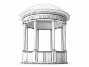 gazebo in the ancient greek classical style 3D मॉडल