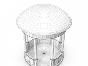 gazebo in the ancient greek classical style 3D मॉडल
