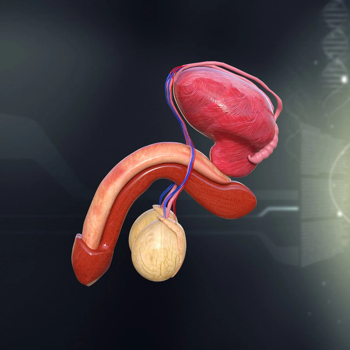human male organ anatomy 3D Model .c4d .max .obj .3ds .fbx .stl .blend