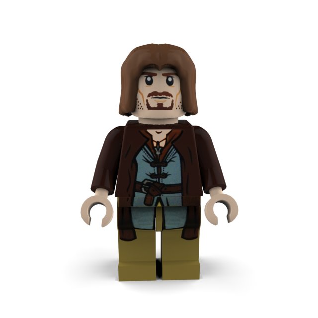 aragorn lego 3D 模型 .c4d .max .obj .3ds .fbx .stl .blend 