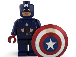 captain america lego 3D Model