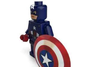 captain america lego 3D Model