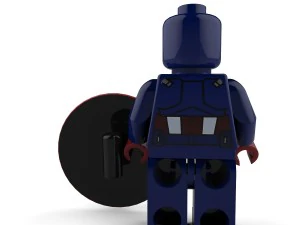 captain america lego 3D Model
