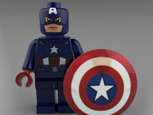 captain america lego 3D Model
