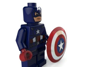captain america lego 3D Model