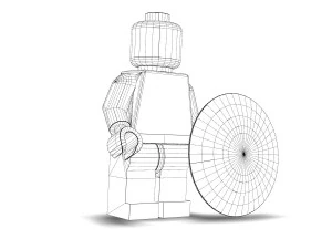 captain america lego 3D Model