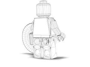 captain america lego 3D Model