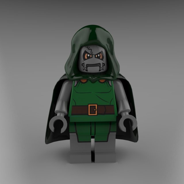 doctor doom lego 3D in 3DExport