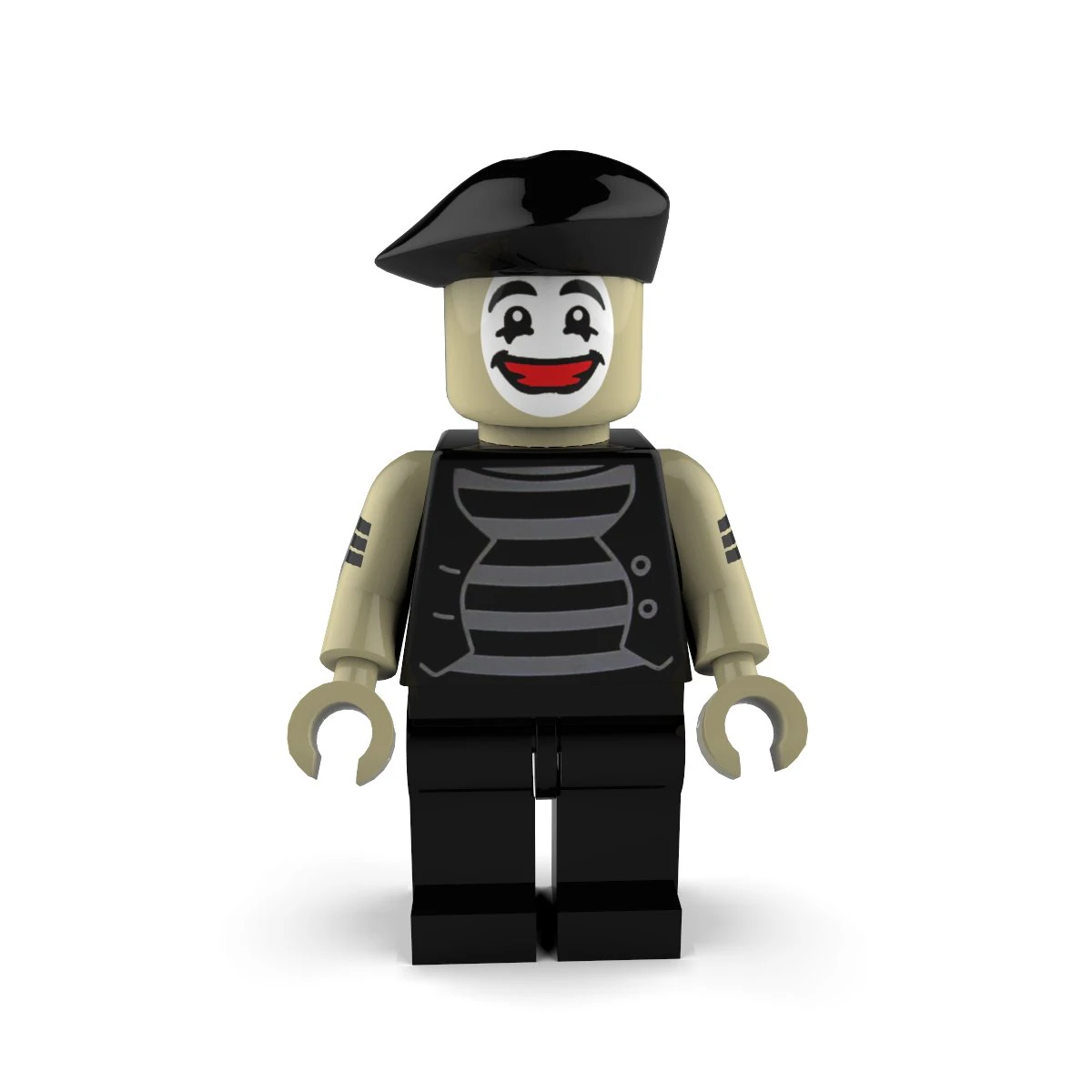 happy mime lego 3D Model .c4d .max .obj .3ds .fbx .stl .blend 