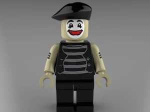 happy mime lego 3D Model