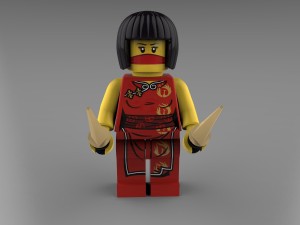 ninja girl lego Model 3D