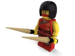 ninja girl lego Model 3D