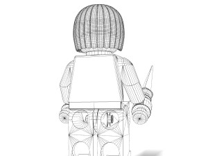 ninja girl lego Model 3D
