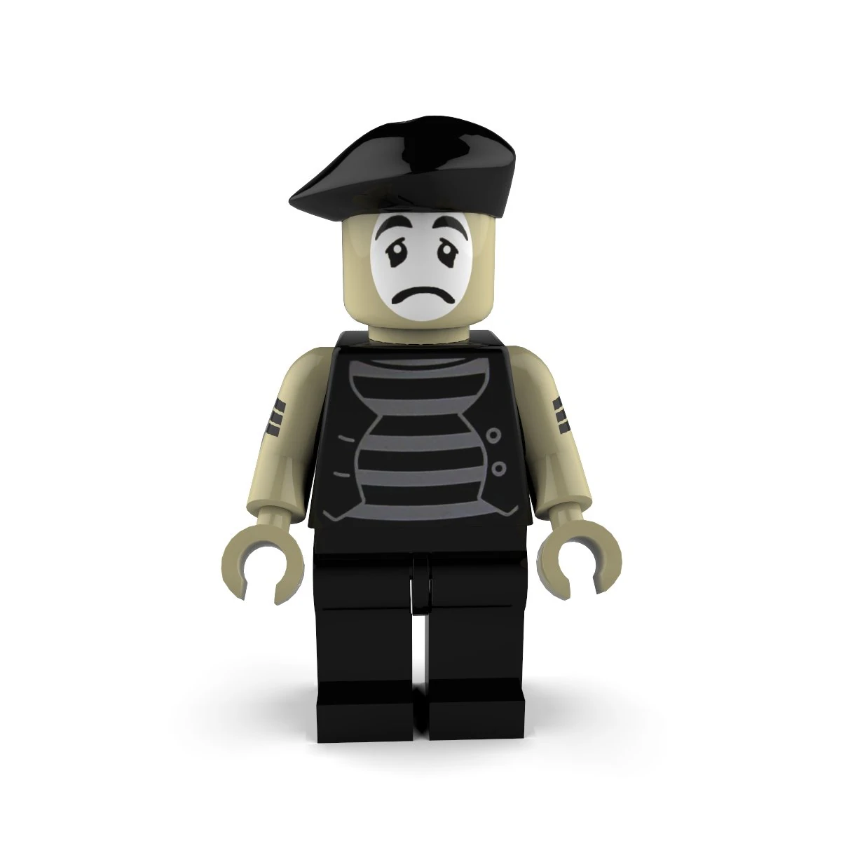 sad mime lego 3D Model .c4d .max .obj .3ds .fbx .stl .blend
