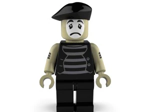 슬픈 마임 레고 3D 모델