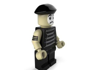 sad mime lego 3D Model