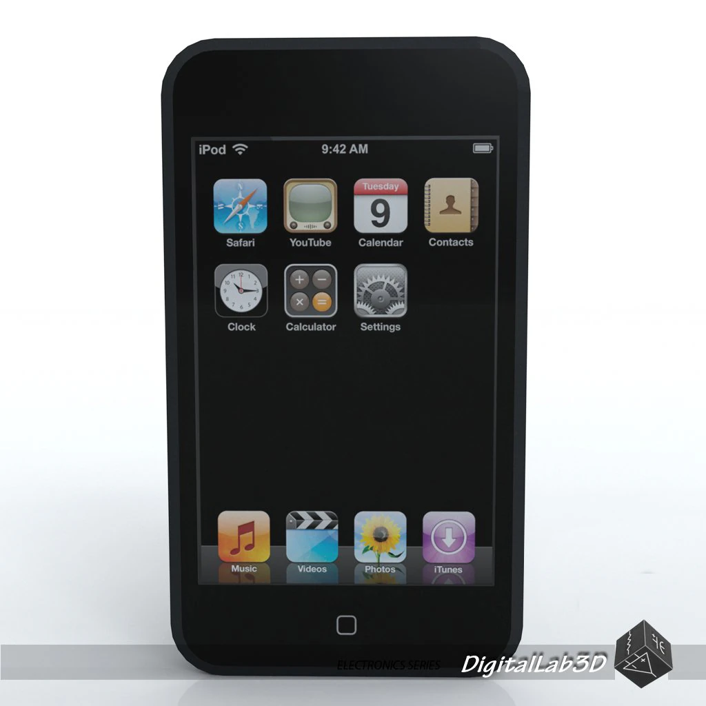 Touch Low Poly der 1. Generation 3D Modell .c4d .max .obj .3ds .fbx .stl .blend 