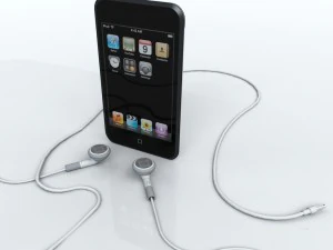 touch 1st gen with earphones 3D Model