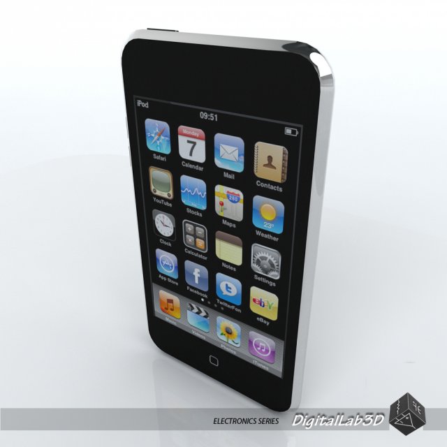 touch 2nd gen low poly 3D Модель .c4d .max .obj .3ds .fbx .stl .blend 