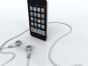 touch 2nd gen with earphones 3D Model