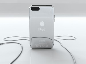 touch 2nd gen with earphones Model 3D
