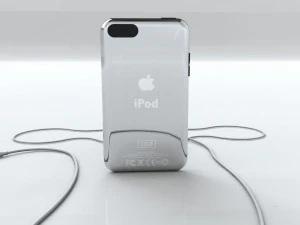 touch 2nd gen with earphones 3D Model