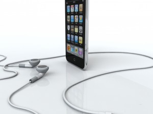 touch 2nd gen with earphones Model 3D