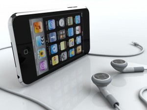 touch 2nd gen with earphones Model 3D