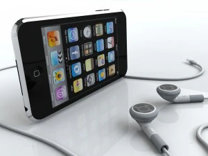 touch 2nd gen with earphones 3D Model