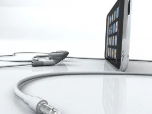 touch 2nd gen with earphones 3D Model