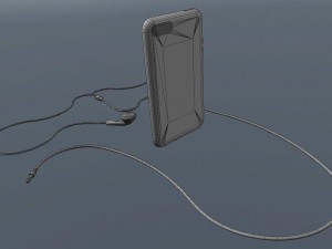touch 2nd gen with earphones Model 3D