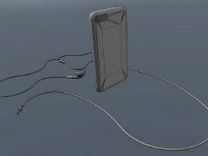 touch 2nd gen with earphones 3D Model