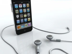 touch 3a generazione con gli auricolari Modello 3D