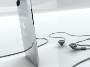 touch 3rd gen with earphones 3D Model