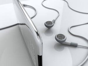 touch 3rd gen with earphones 3D Model