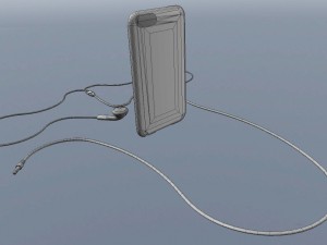 touch 3rd gen with earphones 3D Model