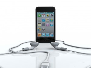 touch 4th gen with earphones 3D Model
