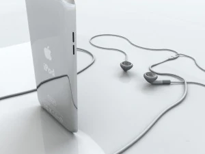 touch 4th gen with earphones 3D Model