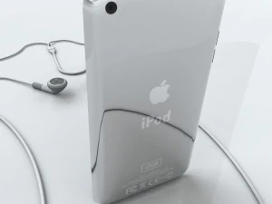 touch 4th gen with earphones 3D Model