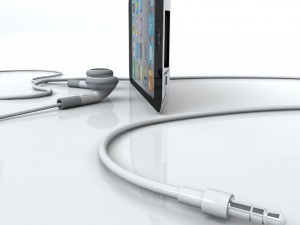 touch 4th gen with earphones Modello 3D